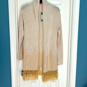 LILY PULITZER LONG SWEATER WITH FRINGED HEM❤️❤️